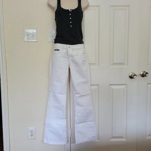 LEI White Denim Flare-leg Jean size 3/4